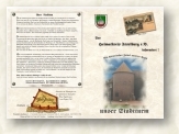 Flyer mit Informationen zum Staddturm