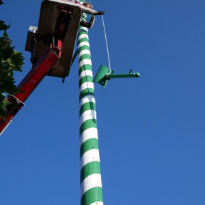 Trägerelement wird positioniert